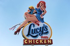 Glowing Neon and Hot Fryers at New Lucy's Fried Chicken
