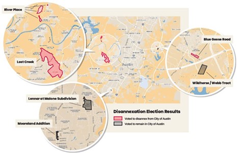 Suburbanites Vote to Leave City of Austin
