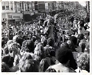 LZ Love performing with disco goddess Sylvester at a San Francisco street fair in the early 1980s