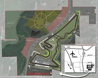 The 900-acre tract is intended to contain a 3.4-mile track, plus room for a kart track, testing and research facilities, and fan areas. The site is just seven miles from Bergstrom Airport, but officials question whether the road infrastructure, especially rural FM 812 and Pearce Lane, can withstand the projected traffic increase.
