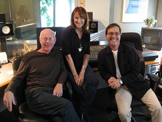 The Production Block: Vice-president and studio engineer Bill Harwell, studio engineer Lorrie Singer, and company founder Joel Block