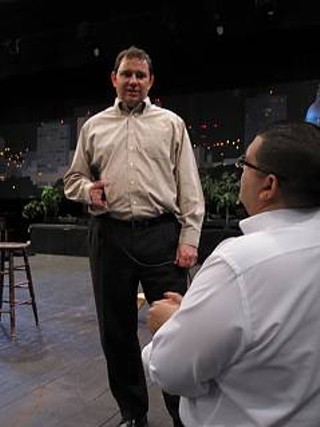 Dr. Michael Webber & event producer Juan Garcia on the set of the Original Austin City Limits Studio, where 