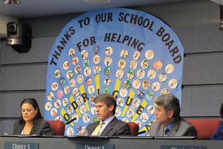 (l-r) AISD Superintendent Meria Carstarphen, AISD Board President Mark Williams, and Vice President Vince Torres, at the Jan. 30 meeting