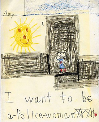 A childhood drawing by Lynch