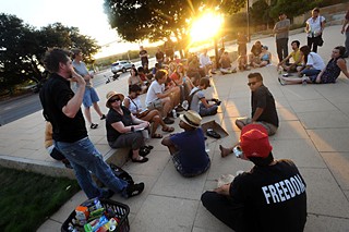 Occupy Austin holds a general assembly meeting Monday, Sept. 3 – its first gathering since last week's news that the Austin Police had surreptitiously embedded officers into the group.