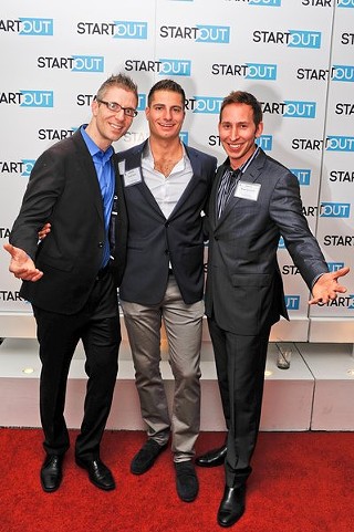Lorenzo Thione, Geoffrey Lewis and Bryan Janeczko at the StartOut Awards 2012