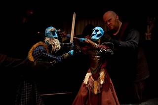 Dueling puppets: Zac Crofford in <i>Toil and Trouble</i>