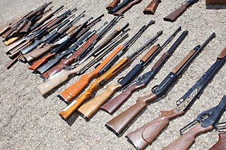 For reference, this is a photo of 30-odd guns. The United States has almost three times this many per 100 people.