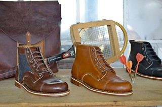 New styles from Helm Boots on display in their new West Sixth location