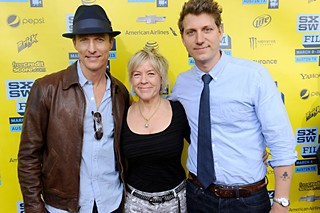 Matthew McConaughey, Sarah Green, and Jeff Nichols at the SXSW 2013 premiere of <i>Mud</i>