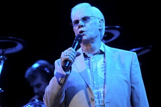 George Jones in a previously unpublished photo from his penultimate Austin performance at the Travis Country Expo Center on March 25, 2011, for an appearance at Rodeo Austin
