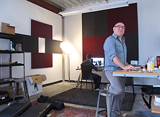Ricardo Medina in Fine Blend Media's studio at Canopy