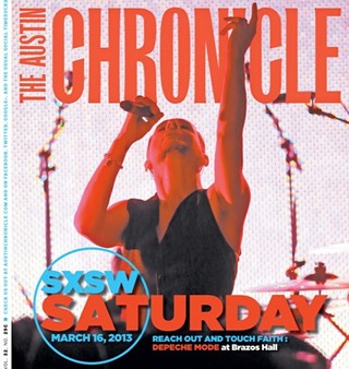 Depeche Mode on the cover of our SXSW Daily supplement, 3.16.13