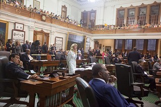 Last time the Senate considered the sweeping bill, Sen. Wendy Davis, D-Fort Worth, successfully filibustered the measure. That did not happen Friday night