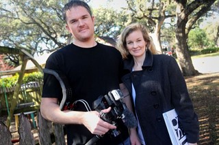 Carl and Betsy Crum with Brazos Film & Video LLC filmed an episode of One Square Mile in Austin in January 2011.