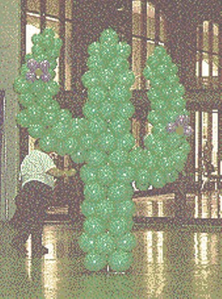 Balloon cactus welcoming attendees to LoneStarCon2