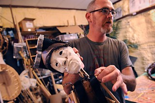 Trouble Puppet mastermind Connor Hopkins fine-tunes the Mechanic.