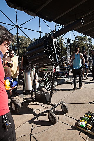 The taco cannon in action at FFFF 2012