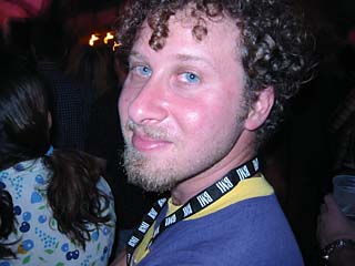 Filmmaker Jamie Meltzer Saturday night at Stubb's, where Yo La Tengo performed song-poem classic Jimmy Carter Says Yes