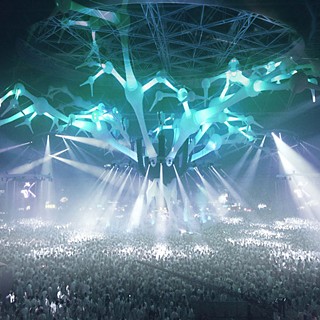 Conceptual rendering of stadium mega-concert and light show