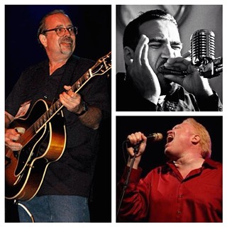 Blues cruise: (clockwise from left) Derek O’Brien, Greg Izor, and Malford Milligan