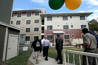 Foundation Communities' M Station near the MLK rail station follows the SMART Housing model to a T.
