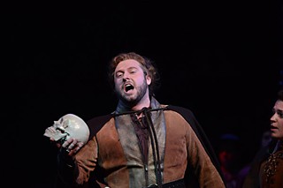 Dominick Chenes, tenor, singing Riccardo in <i>A Masked Ball</i> with the Academy of Vocal Arts