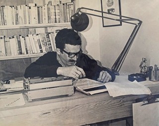 Gabriel García Márquez working on One Hundred Years of Solitude