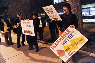 Anti-fracking protesters