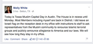 Rep. Molly White Not Quite Sure Who's an American