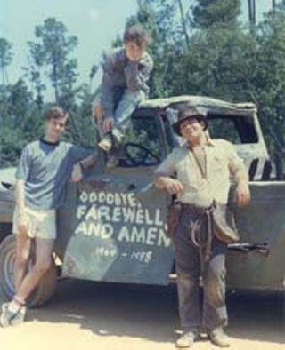 Eric Zala, Jayson Lamb, and Chris Strompolos  at the tail end of their yearslong odyssey  of remaking <i>Raiders of the Lost Ark</i>