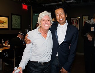 Mac and Alejandro Escovedo backstage at the All ATX HAAM Concert, Sept. 22, 2014