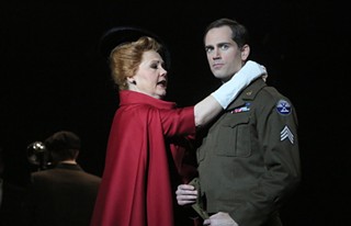 Brenda Harris and Matthew Worth in the Minnesota Opera production of The Manchurian Candidate