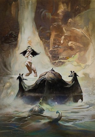 At the Earth's Core by Frank Frazetta, one of the fantasy artist's works being presented by Robert Rodriguez during SXSW