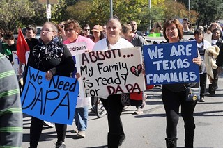Rally for immigrant families in November 2015