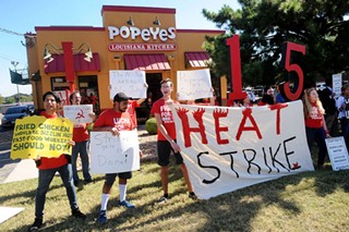 Fight For 15 demonstration at Popeyes in October 2016