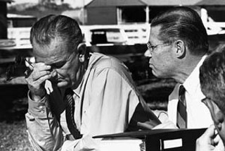 Lyndon Johnson (l) and Robert McNamara, 1964