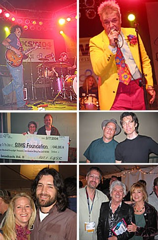 top to bottom, left to right: Tia Carrera's Jason Morales gets primordial; Class of '78 perennial host Randy Biscuit Turner; Austin's SIMS Foundation collects its annual rake-in from KGSR's Jody Denberg (r); Forever Skunks: Jon Dee Graham (l) and Jesse Sublett; Trish Murphy and Bob Schneider; Don Harvey(l) and Ian & Kim McLagan