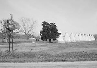 Ten little teepees in a row