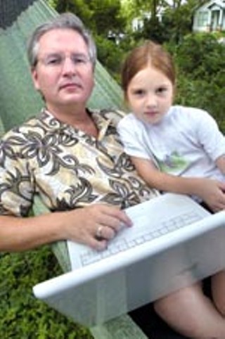 Bruce Sterling and daughter Laura
