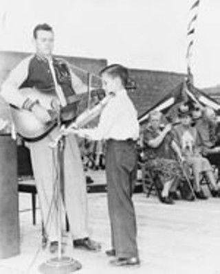 Pickin' 'n' pluckin': 13-year-old Sonny Curtis and his brother Pete, 1949