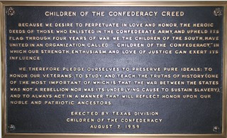 The Children of the Confederacy plaque was taken down in January of this year.