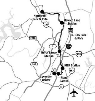 The Transit-Oriented Development Ordinance would 
promote much higher development densities than ever 
before seen in seven different areas of Austin, 
clustered around six proposed rail stations and one 
park-and-ride bus line<p>see <b>Charting the 
TODs</b> for more detail