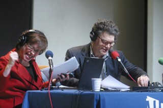 Finally, sanity comes to Austin talk radio. On Monday, 
comedian Al Franken and co-host Katherine Lanpher 
brought his Air America Radio program to Austin, 
inaugurating the network's debut on KOKE 1600AM 
with a live broadcast from the State Theater. For 
more, see <b>Austin Stories</b></a>.