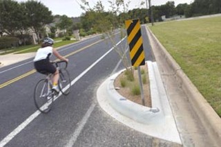 Opinion at a neighborhood meeting was overwhelmingly against these curb extensions on Shoal Creek Boulevard.