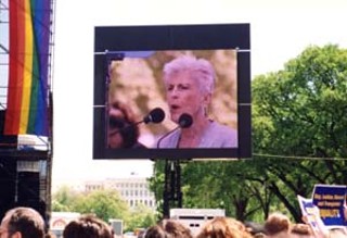 Speaking at the Millennium March in Washington, D.C., 2000