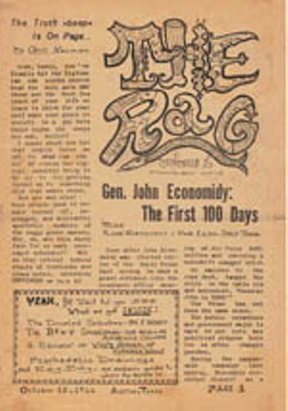 The first issue of <i>The Rag</i>, from Oct. 10, 1966