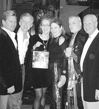 A clutch of <i>Texcessive</i> Texans at the Arthouse Texas Excess party (l-r): Alfred Robinson IV, Lance Avery Morgan, Mme. Sarah Bird, Mme. Becca Cason Thrash, Mrs. Thurston Howell III, Reynolds Bosworth Cliff Redd