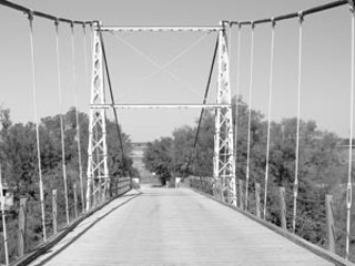 Swinging across the Colorado River