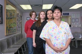 Clinic staff (front to back); Leticia Montelongo, Erika 
Sanchez, Dora Garza, and Vanessa Long